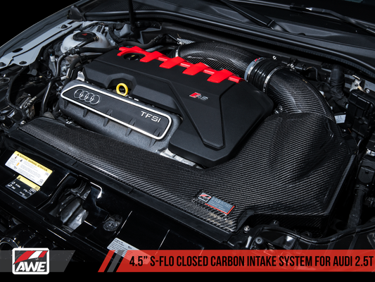 AWE RELEASES 4.5" S-FLO CARBON INTAKE SUITE FOR THE AUDI 8V RS 3 AND MK3 TT RS